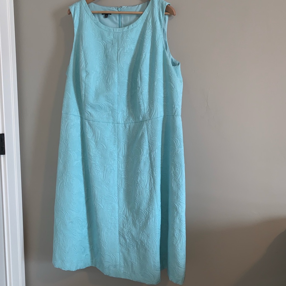 Talbots blue shift dress 18W excellent condition